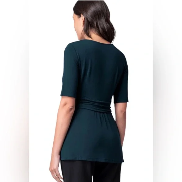 Seraphine maternity to nursing short sleeve fitted top XS - Picture 3 of 7